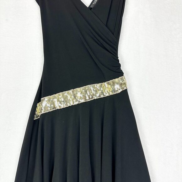 Rampage Vintage Y2K Hi Low Sequins Whimsigoth Maxi Dress Size Small Fairy Black - Picture 4 of 8
